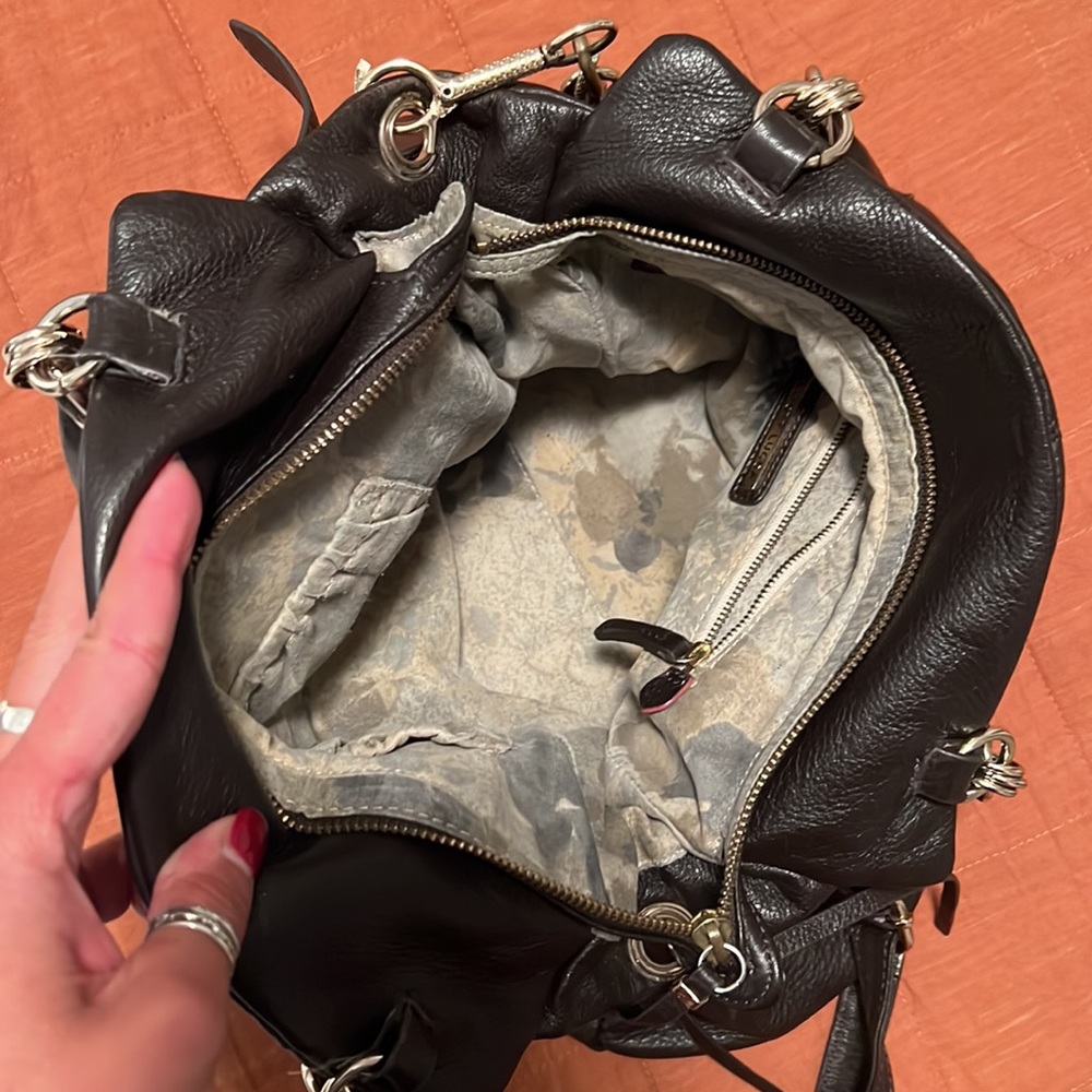 Elliot Lucca brown & cold crossbody. GUC gorgeous bag 16x13x5 - Picture 5 of 6